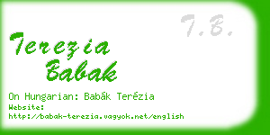 terezia babak business card